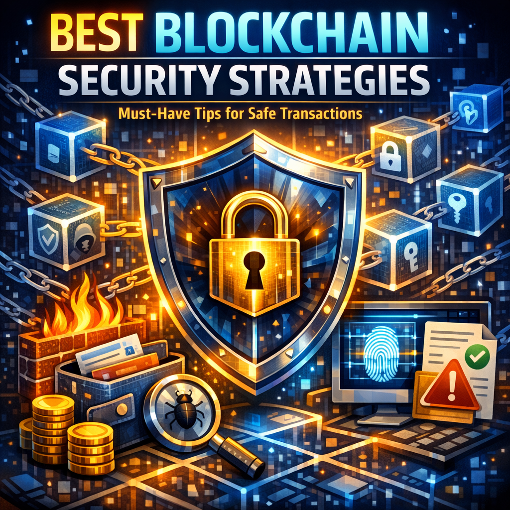 Illustration of Best Blockchain Security Strategies: Must-Have Tips for Safe Transactions