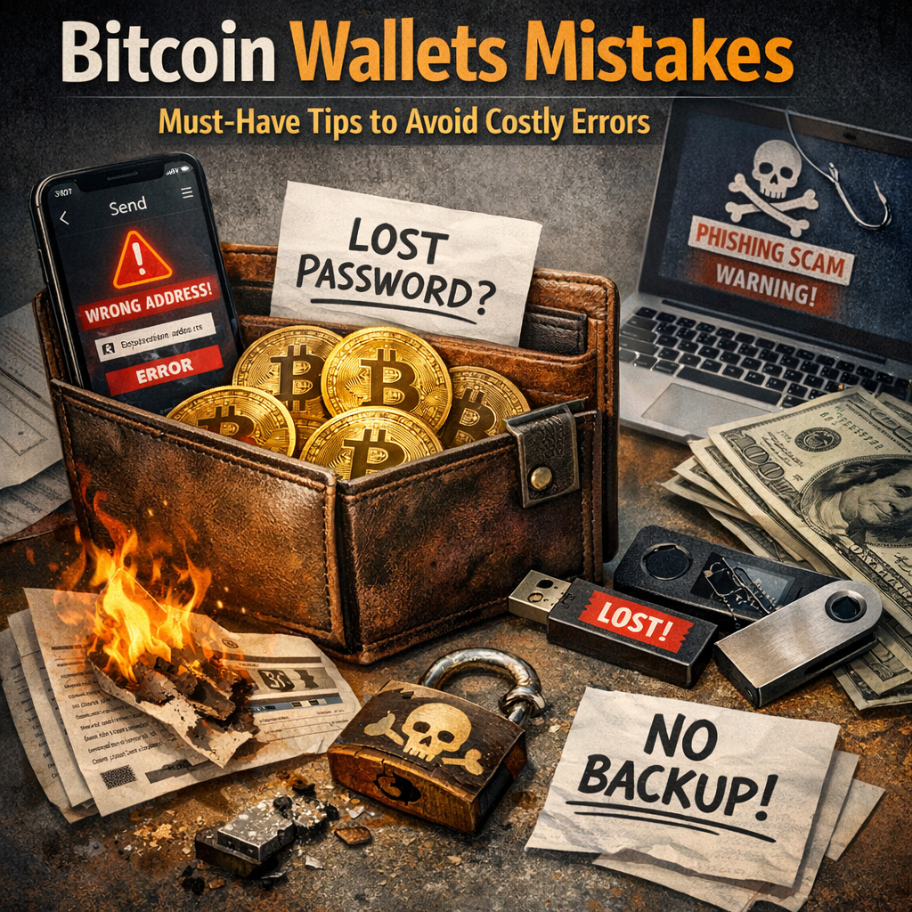 Illustration of Bitcoin Wallets Mistakes: Must-Have Tips to Avoid Costly Errors