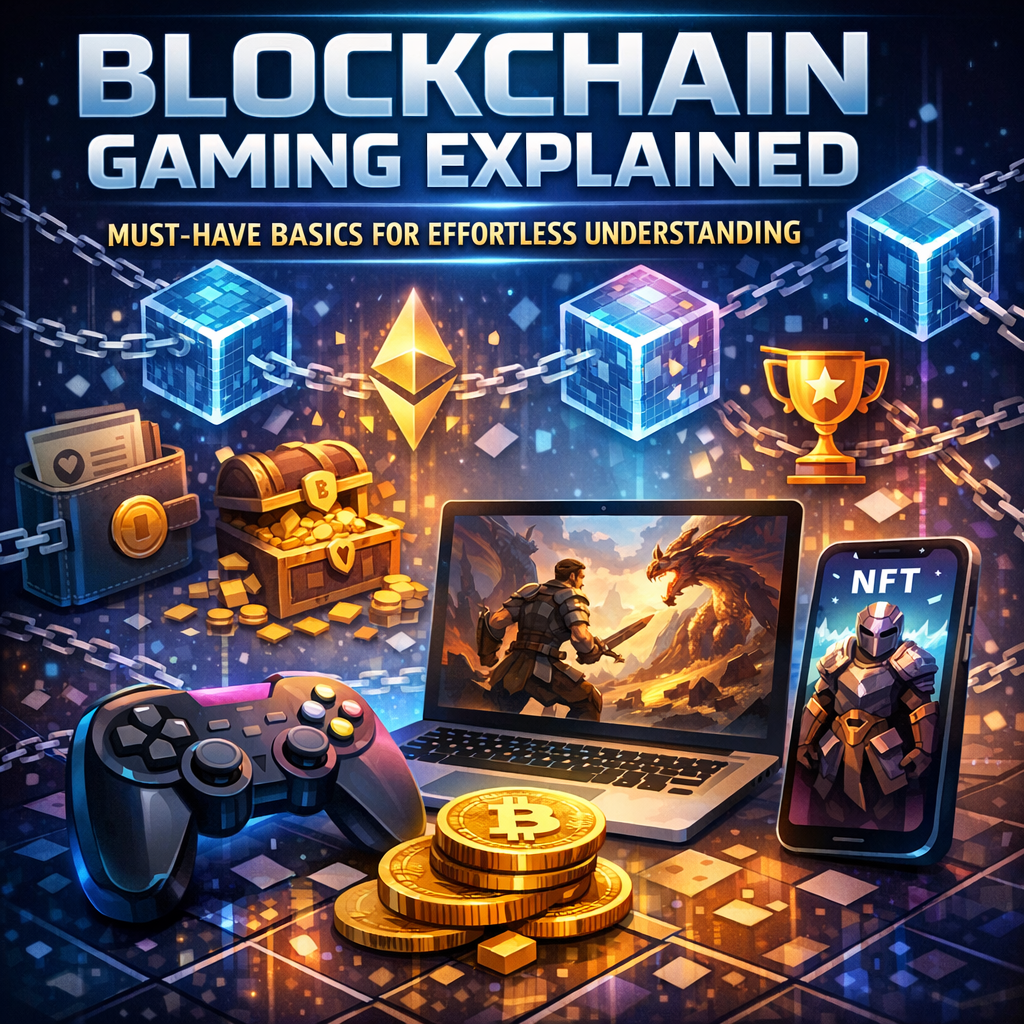 Illustration of Blockchain Gaming Explained: Must-Have Basics for Effortless Understanding