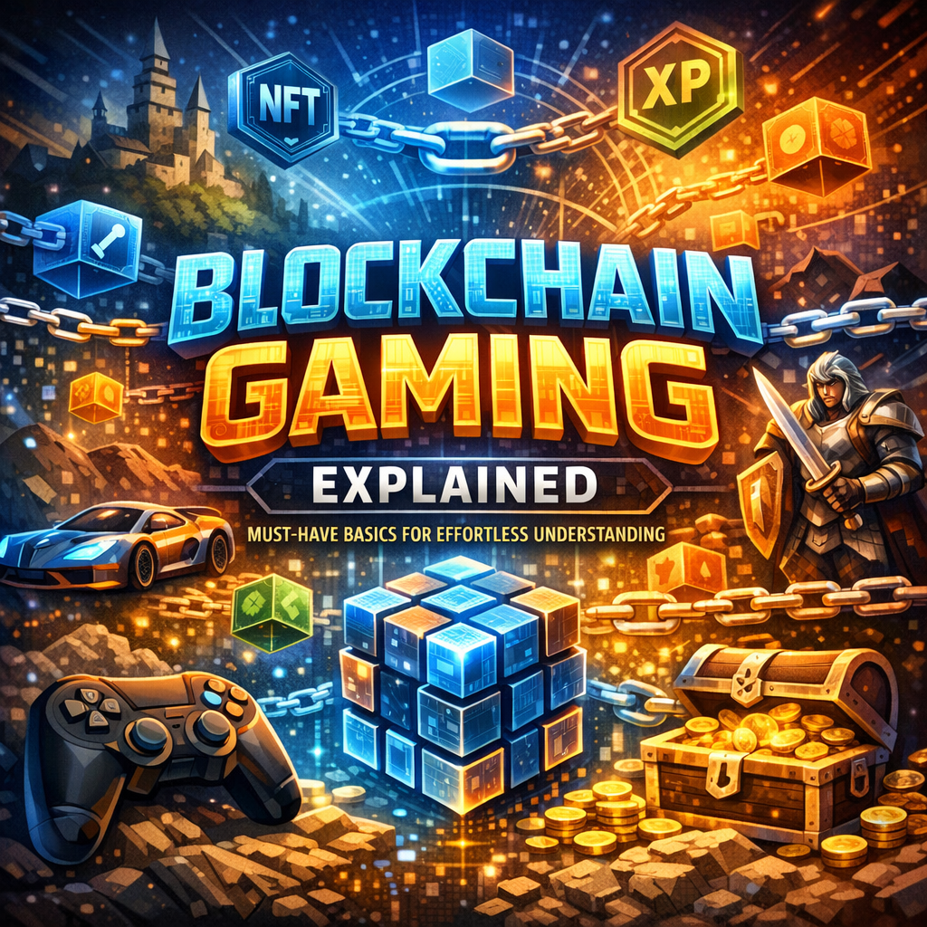 Illustration of Blockchain Gaming Explained: Must-Have Basics for Effortless Understanding
