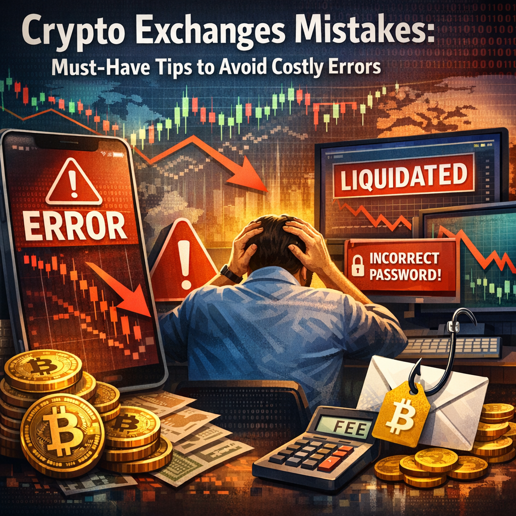 Illustration of Crypto Exchanges Mistakes: Must-Have Tips to Avoid Costly Errors