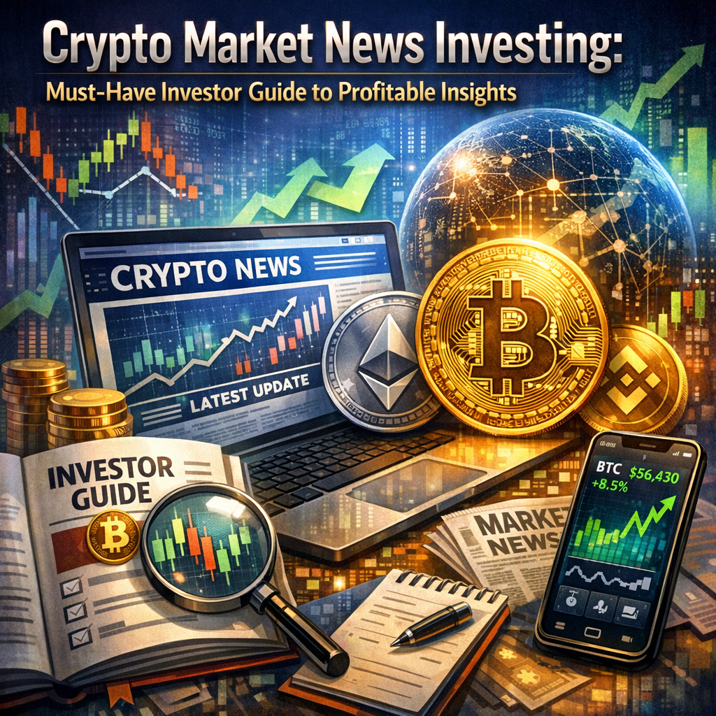Illustration of Crypto Market News Investing: Must-Have Investor Guide to Profitable Insights