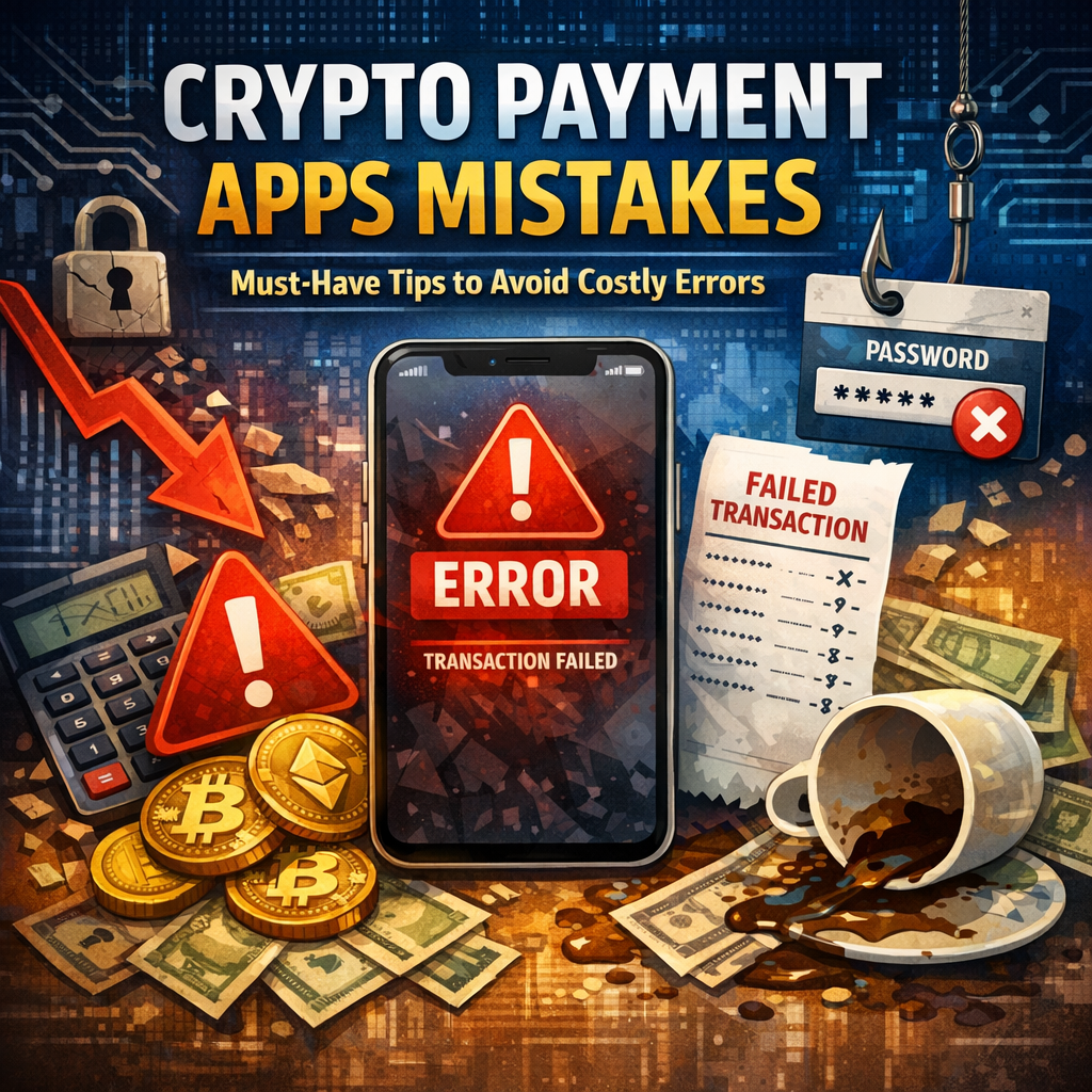 Illustration of Crypto Payment Apps Mistakes: Must-Have Tips to Avoid Costly Errors