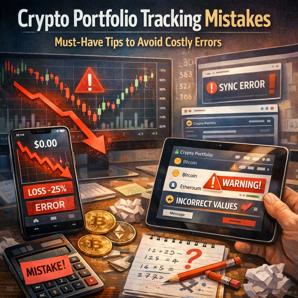 Illustration of Crypto Portfolio Tracking Mistakes: Must-Have Tips to Avoid Costly Errors