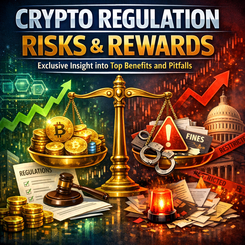 Illustration of Crypto Regulation Risks and Rewards: Exclusive Insight into Top Benefits and Pitfalls