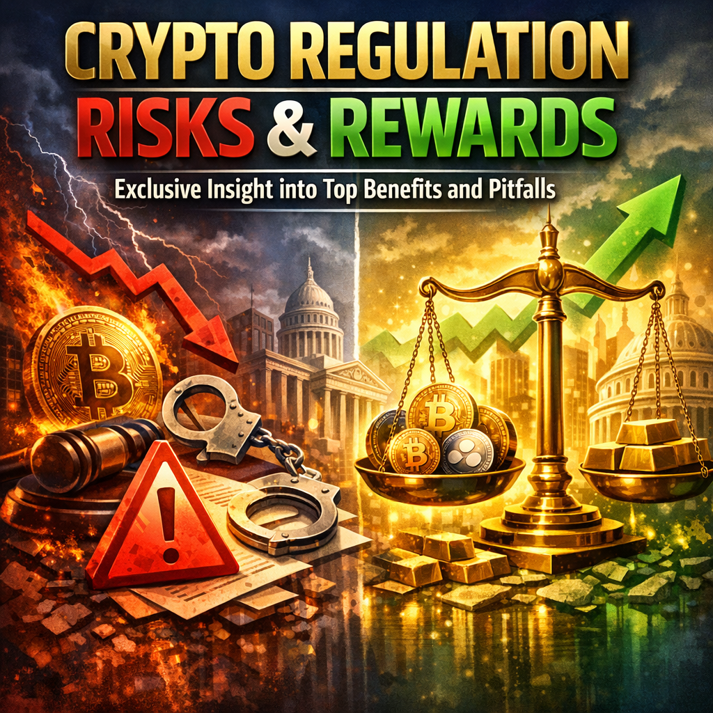 Illustration of Crypto Regulation Risks and Rewards: Exclusive Insight into Top Benefits and Pitfalls