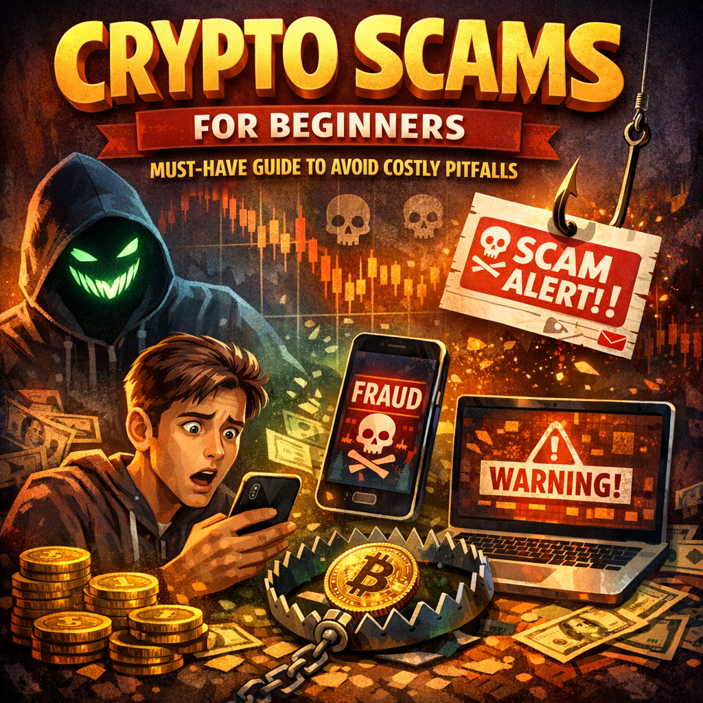 Illustration of Crypto Scams for Beginners: Must-Have Guide to Avoid Costly Pitfalls