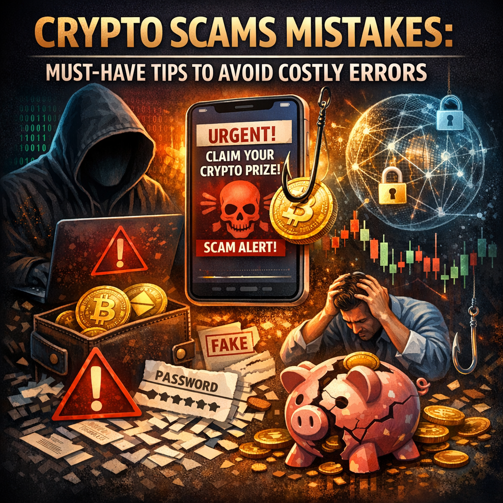 Illustration of Crypto Scams Mistakes: Must-Have Tips to Avoid Costly Errors