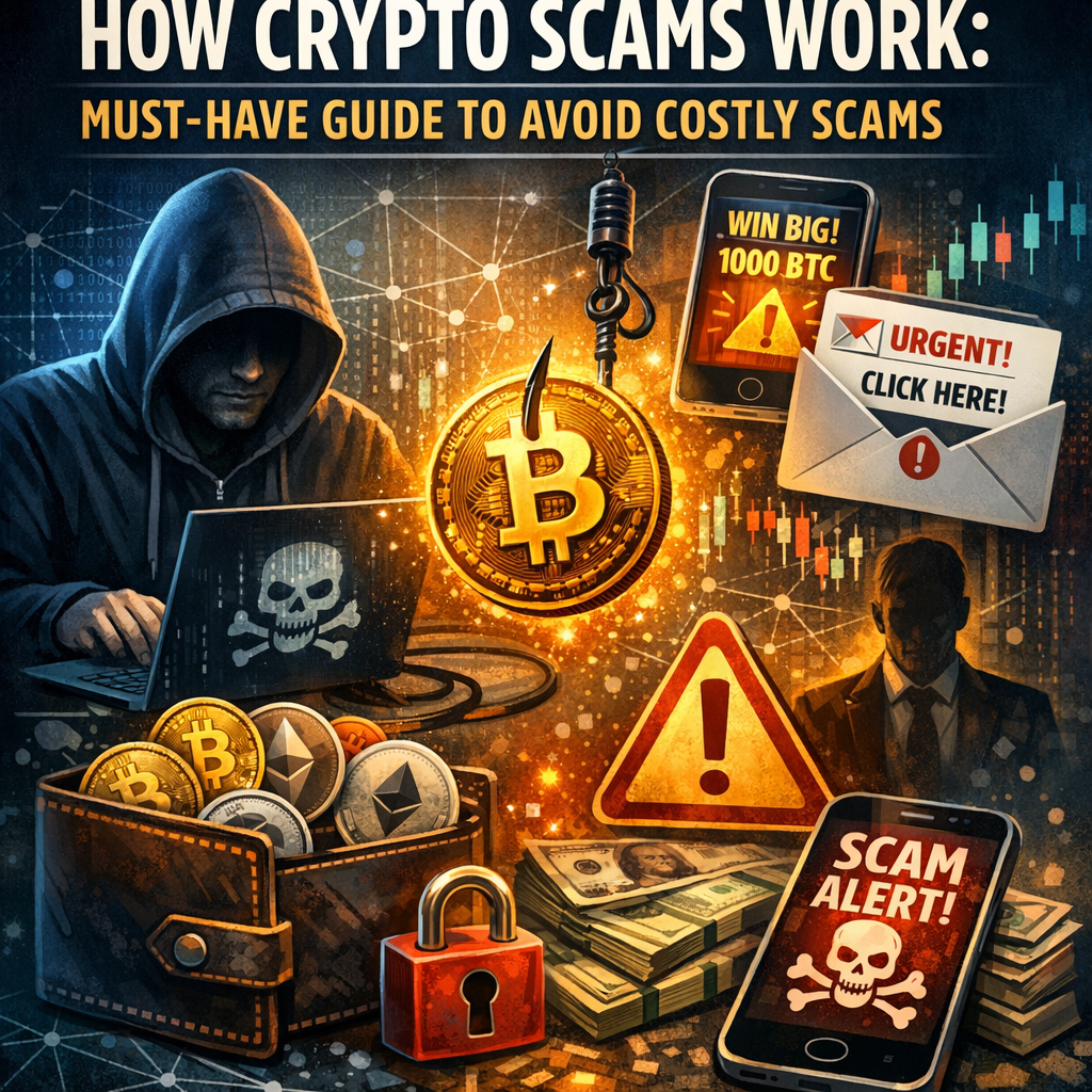 how crypto scams works illustration for How Crypto Scams Work: Must-Have Guide to Avoid Costly Scams
