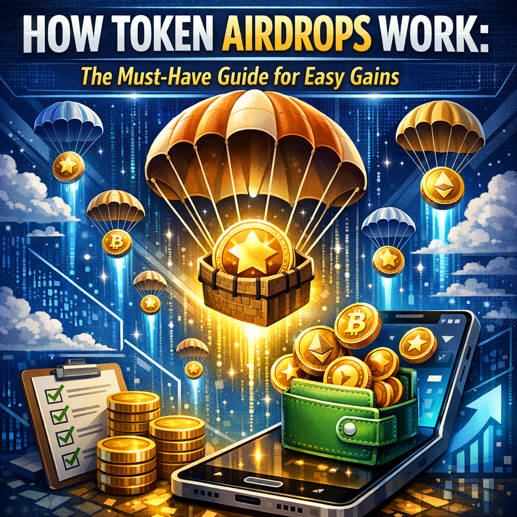 how token airdrops works illustration for How Token Airdrops Work: The Must-Have Guide for Easy Gains