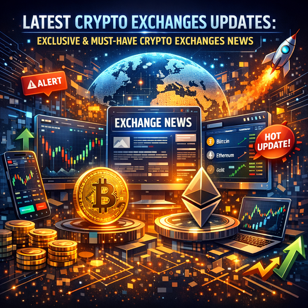 Illustration of Latest Crypto Exchanges Updates: Exclusive & Must-Have Crypto Exchanges News