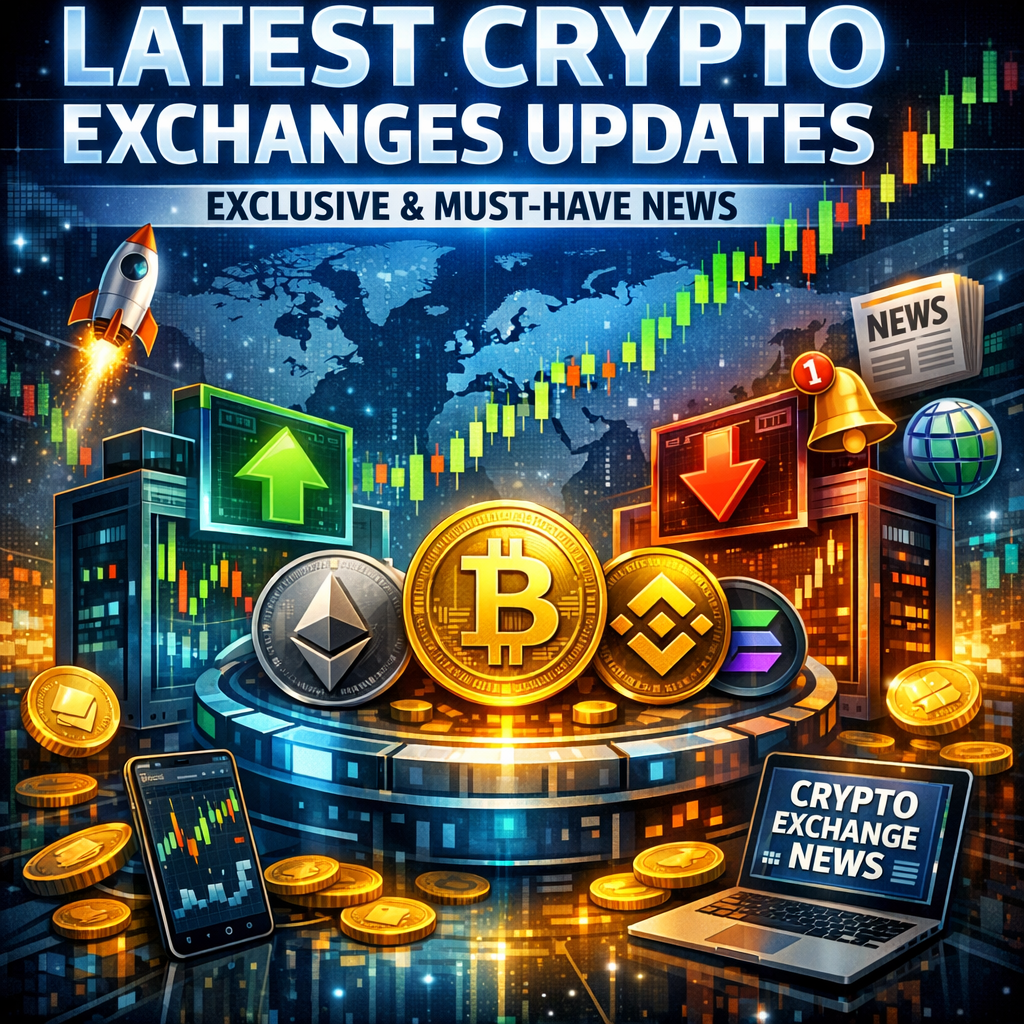 Illustration of Latest Crypto Exchanges Updates: Exclusive & Must-Have Crypto Exchanges News