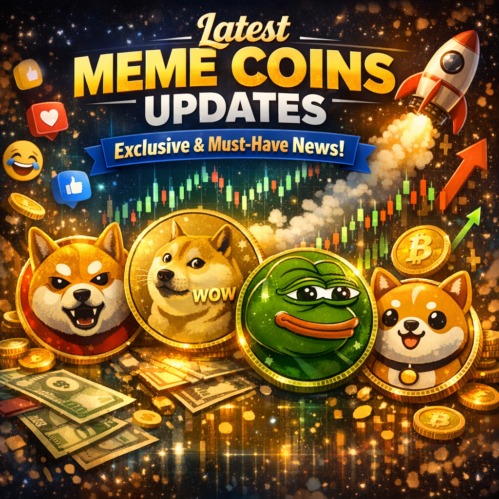 Illustration of Latest Meme Coins Updates: Exclusive and Must-Have Meme Coins News