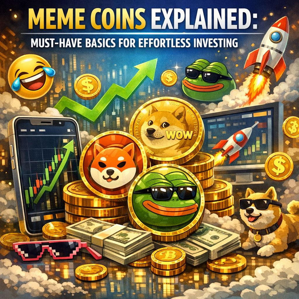 Illustration of Meme Coins Explained: Must-Have Basics for Effortless Investing