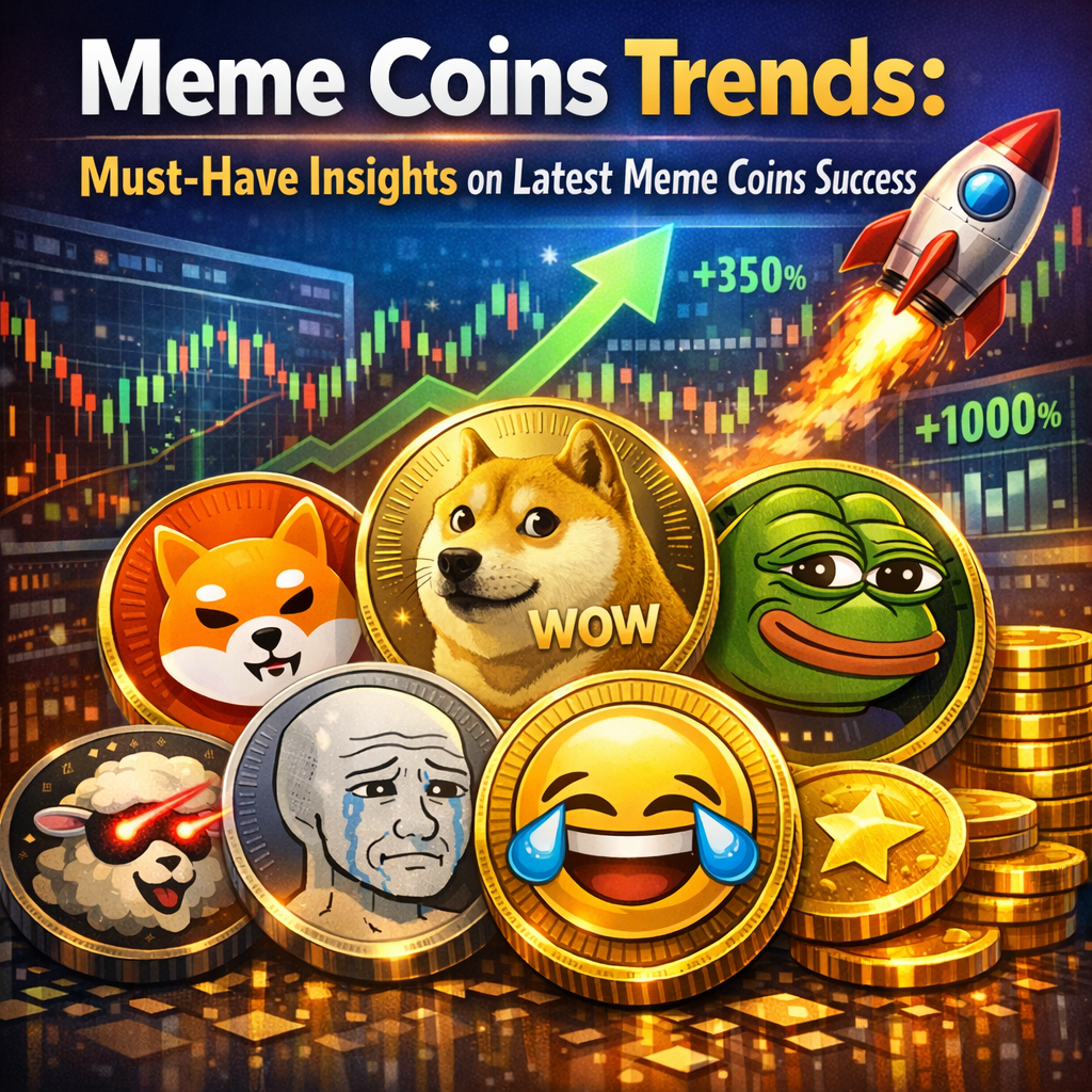 Illustration of Meme Coins Trends: Must-Have Insights on Latest Meme Coins Success