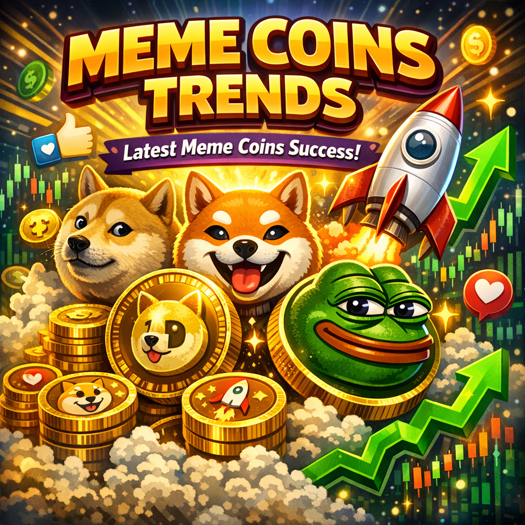 Illustration of Meme Coins Trends: Must-Have Insights on Latest Meme Coins Success
